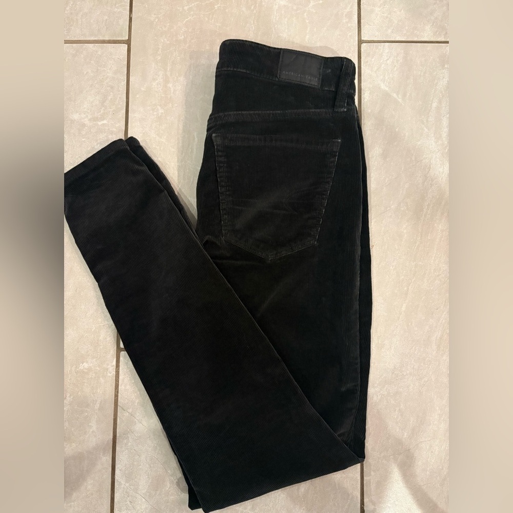 American Eagle Black Corduroy Pants